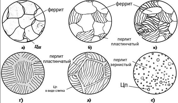 Виды и структура сталей
